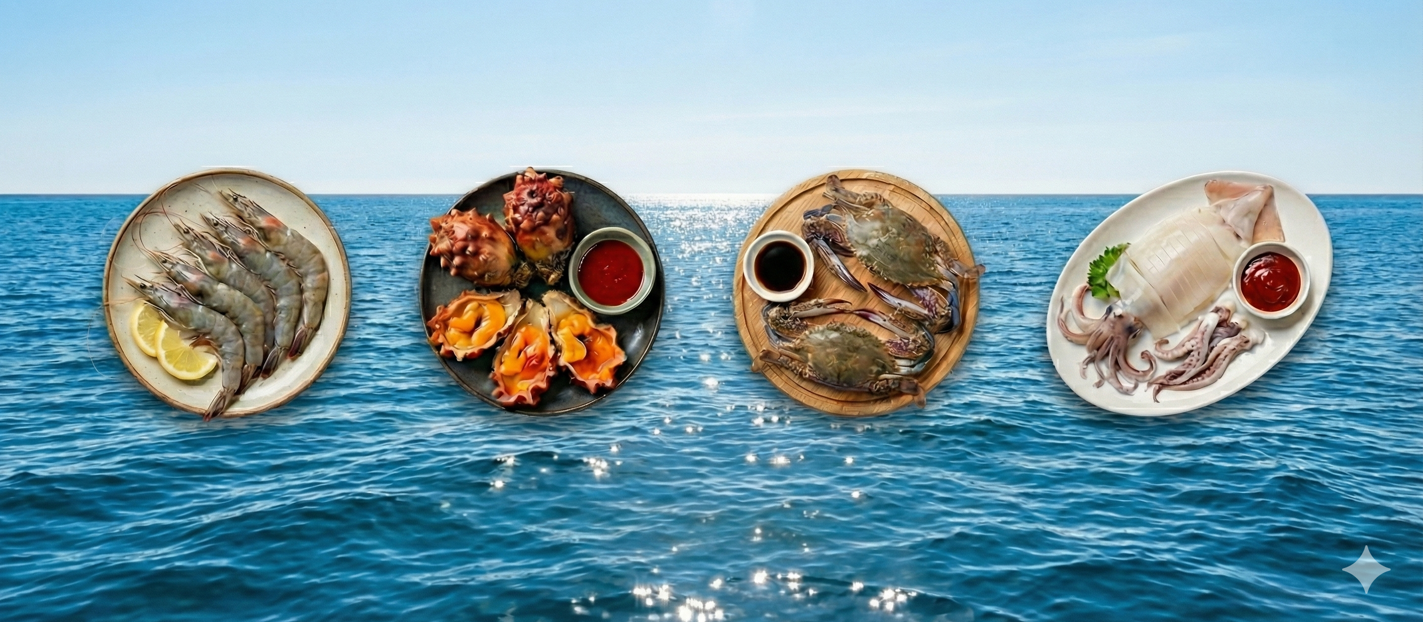 싱싱한 해산물 모음